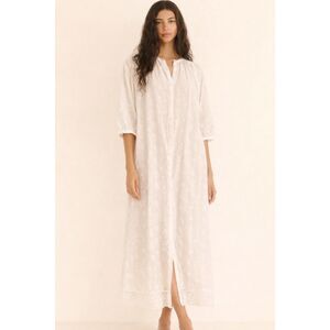Louise Misha Palina Embroidered White Maxi Floral Lace Dress, $294